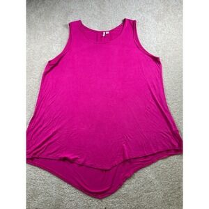 Est. 1946 Womens Size 22/24W Magenta Sleeveless Asymmetrical Hem Tank BarbieCore